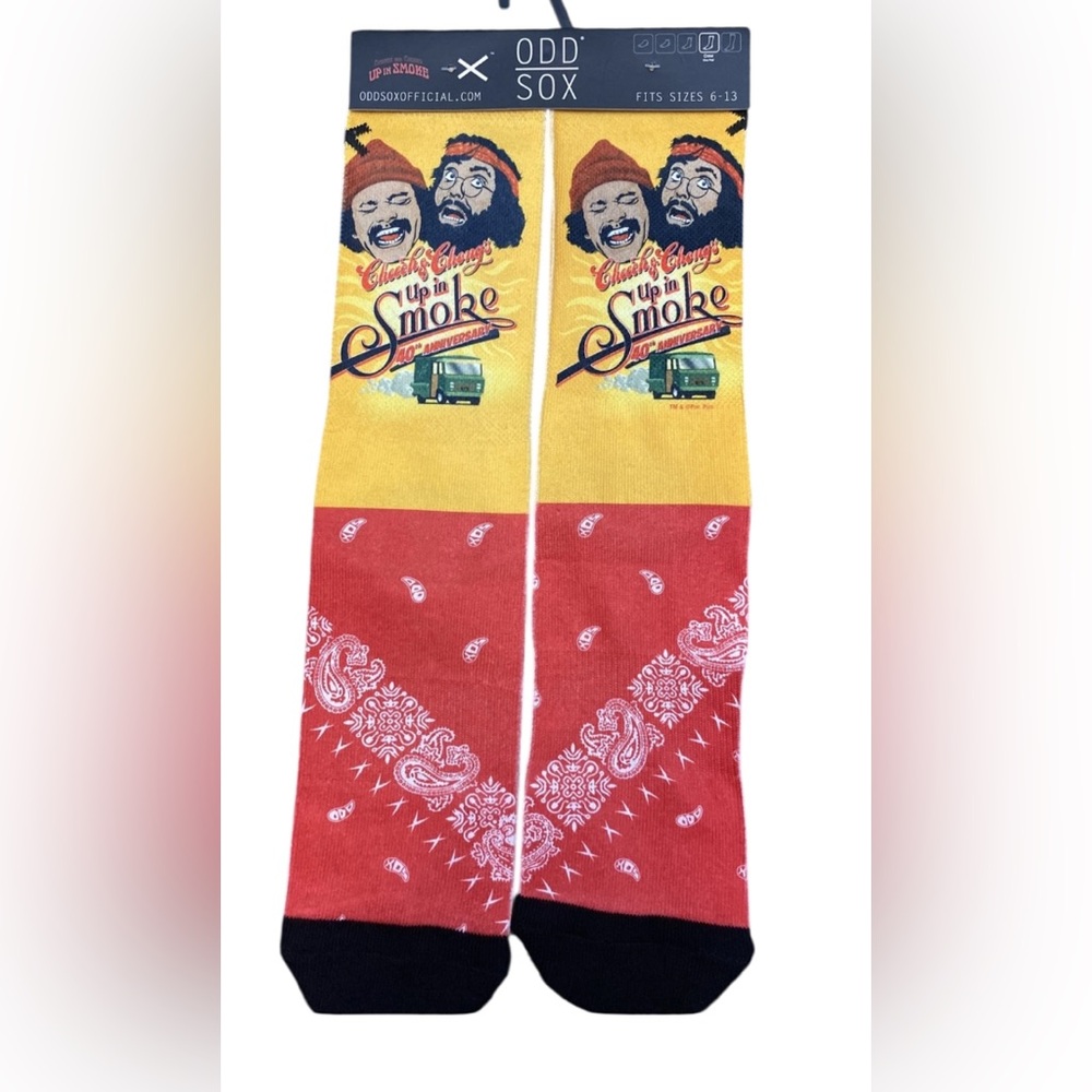 Cheech And Chong  ODD SOX Socks Fits Shoe Sizes 6-13 Unisex Up In Smoke 40th